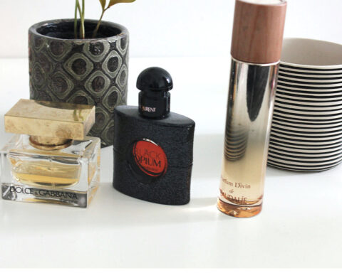 Top Three Winter Perfumes Caudalie Parfum Divin Yves Saint Laurent Black Opium Dolce and Gabbana The One