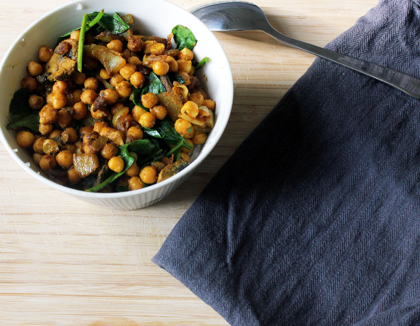 chickpea and spinach pilaf