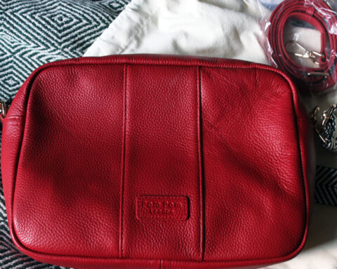 Pom Pom London City Plus Bag in Chilli Red 1