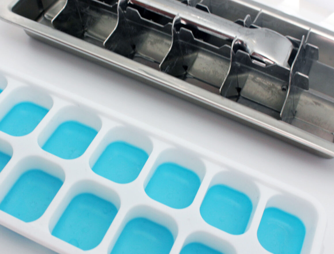 Silicone ice cube trays